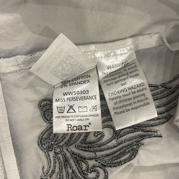 ROAR Embroidered Gray Long Sleeve Women’s Shirt - Size L - - Picture 15 of 15